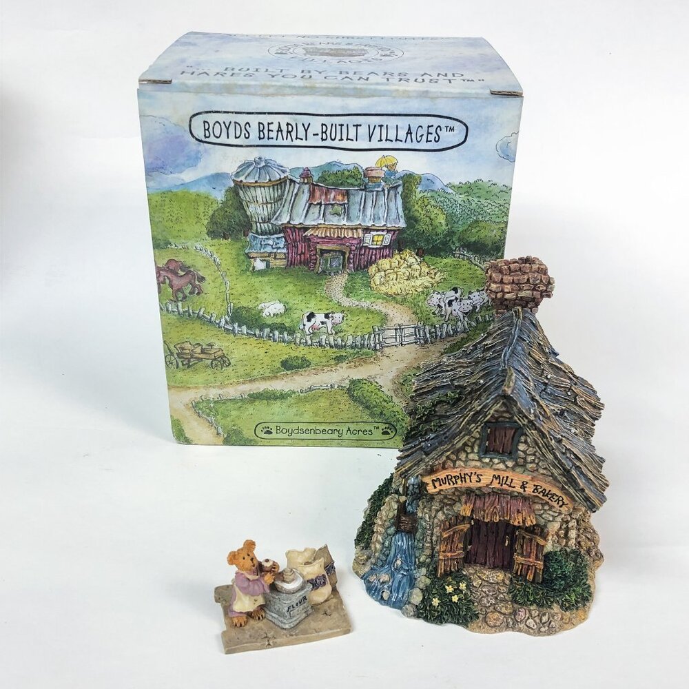 Boyds Bears Bearly-Built Villages, Murphy's Mill & Bakery 2001